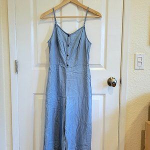 Arizona Jean Co Blue Denim Button Down Romper (S)